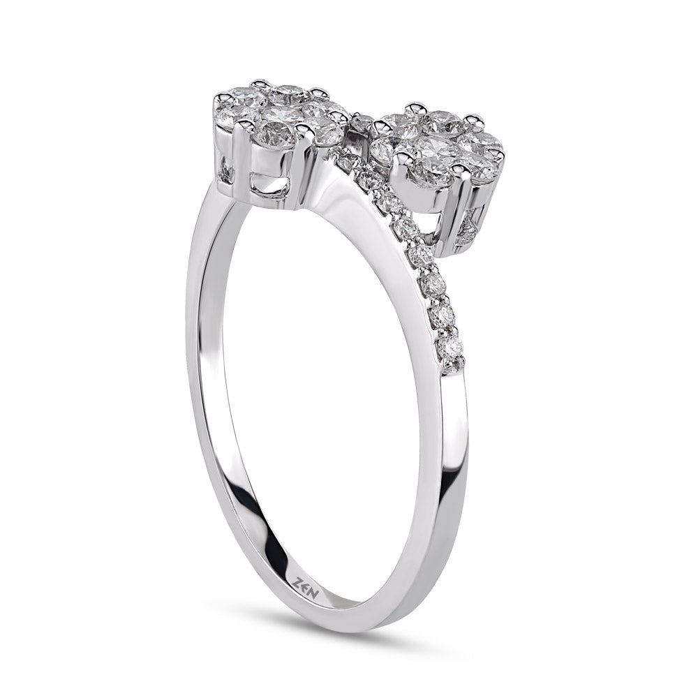 Double Halo Diamond Ring
