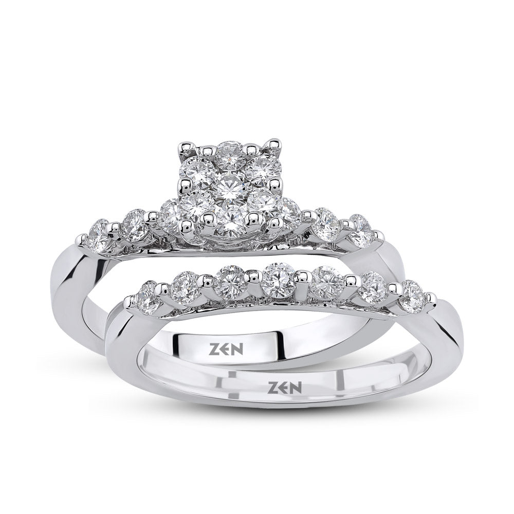 Twins Diamond Engagement Ring