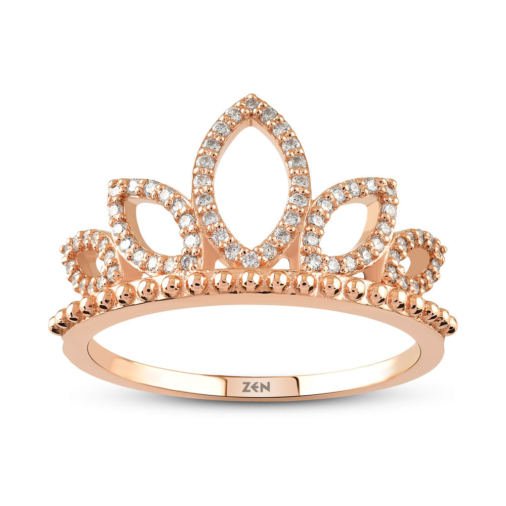 Crown Diamond Ring