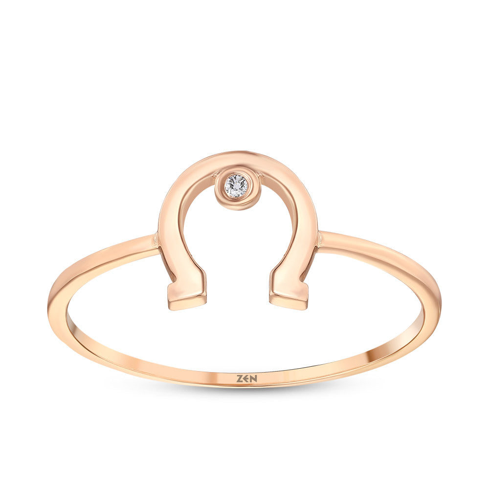 Horseshoe Diamond Ring