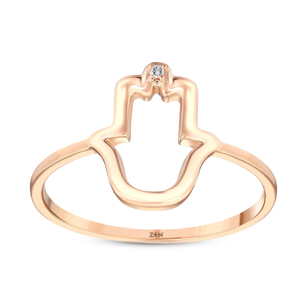 Fatima's Hand Diamond Ring