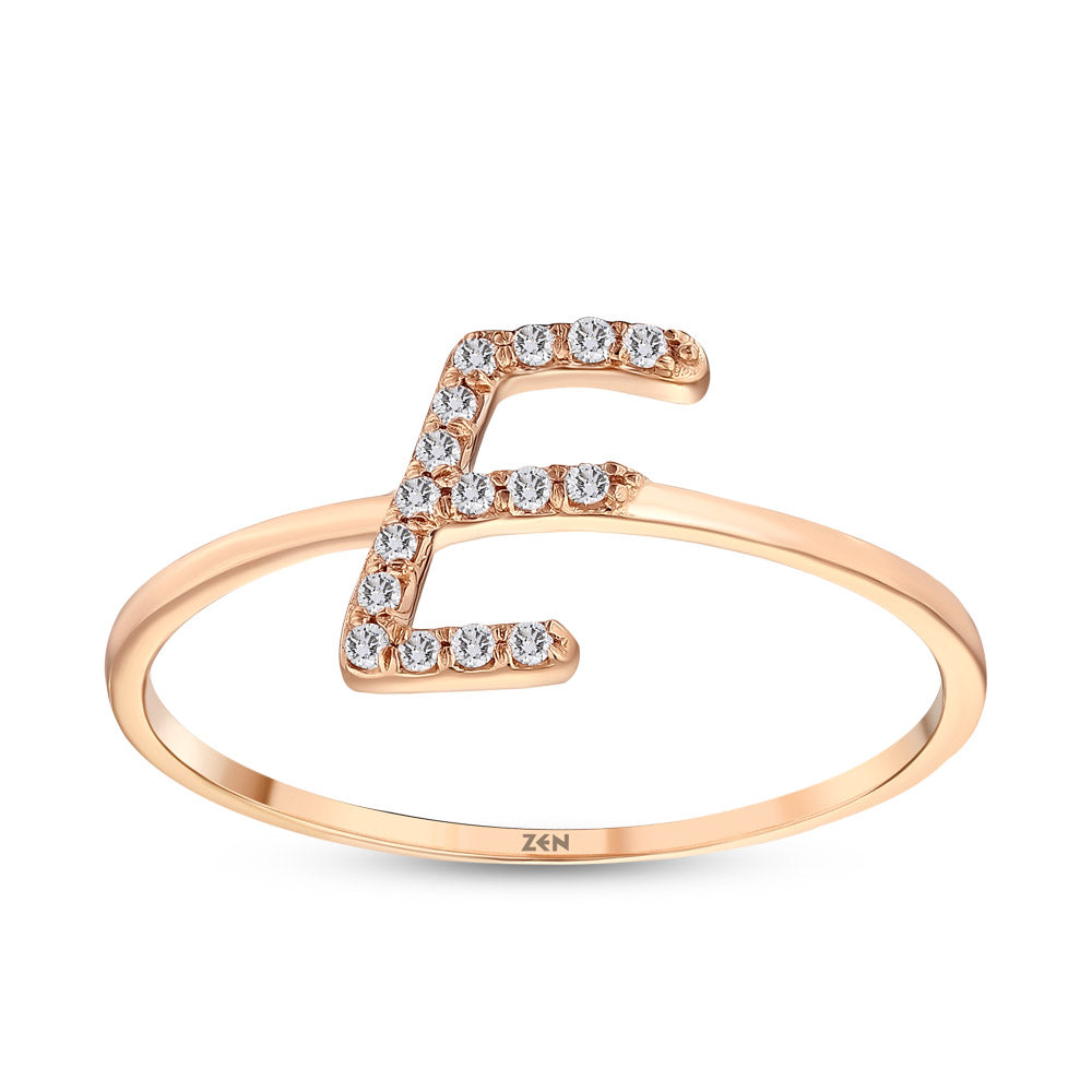 Diamond Initial Ring E