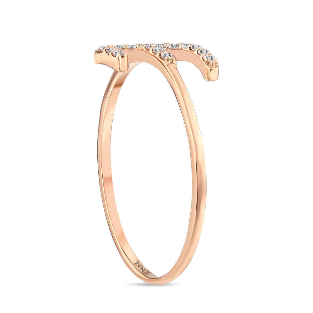 Diamond Initial Ring E