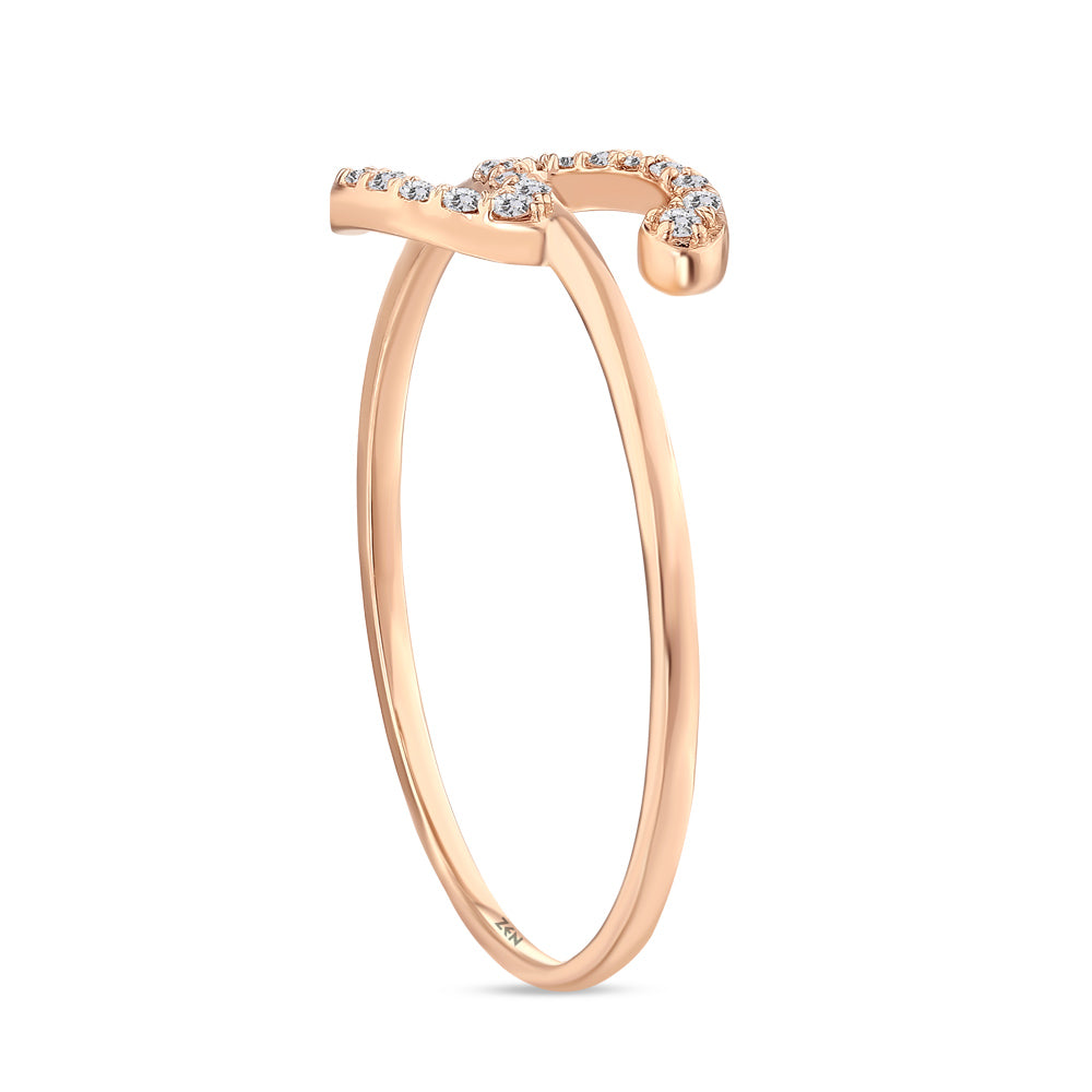Diamond Initial Ring S