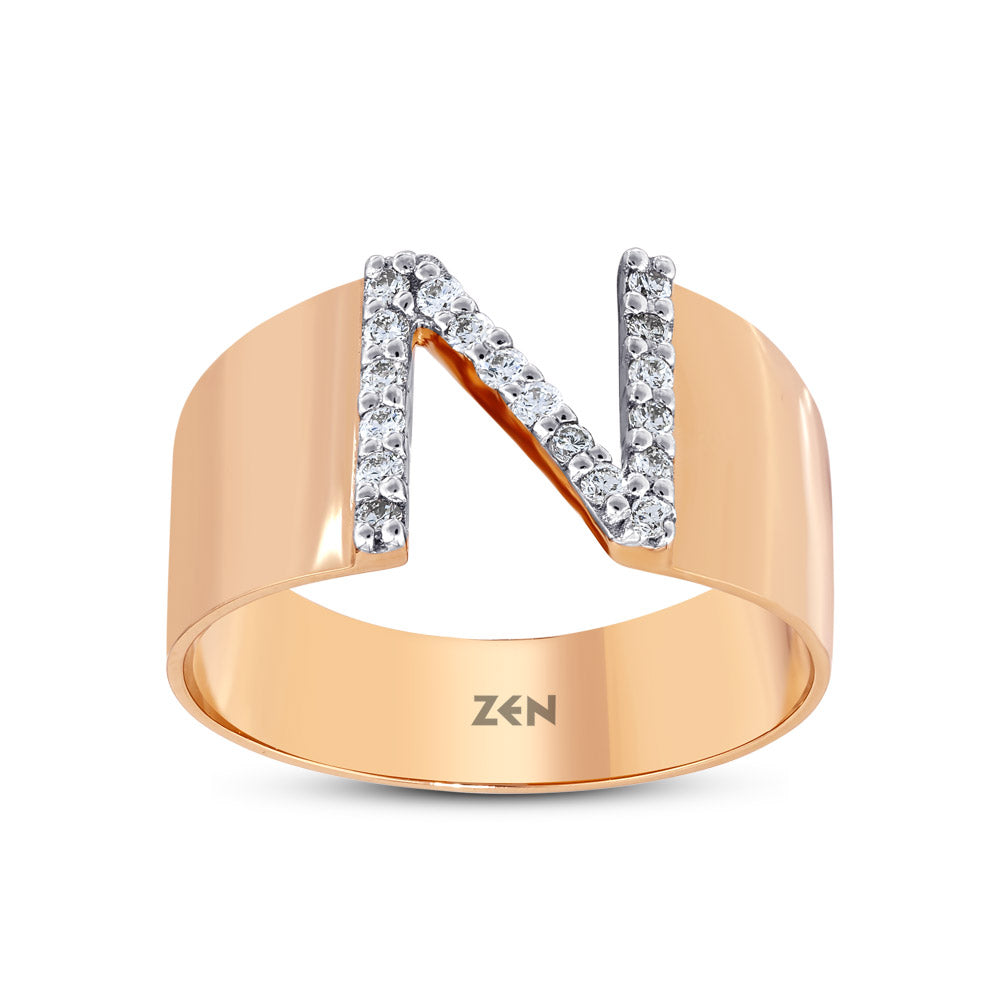 Diamond Initial Ring N