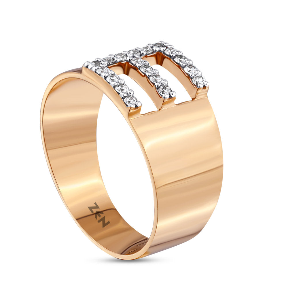 Diamond Initial Ring E