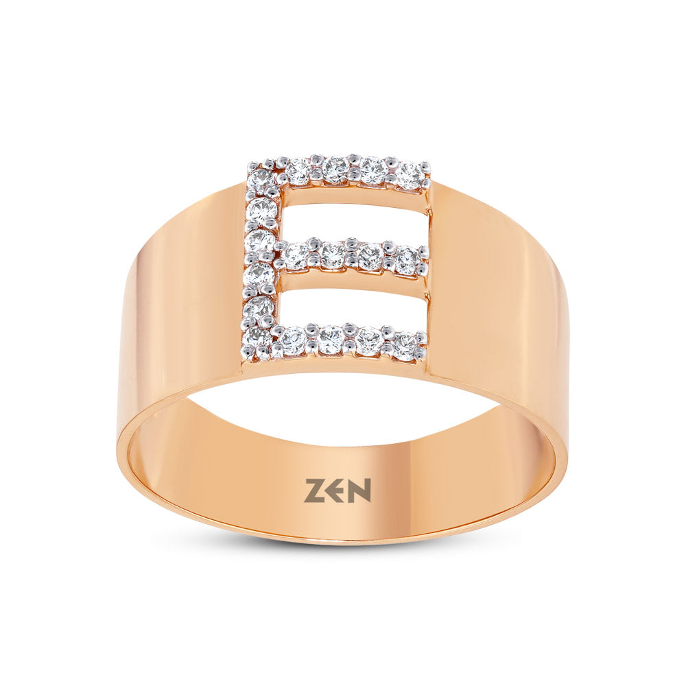 Diamond Initial Ring E