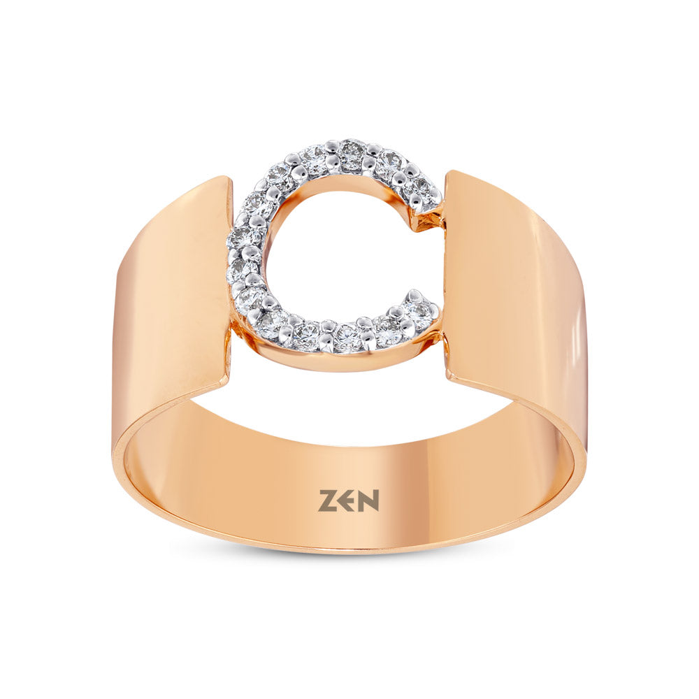 Diamond Initial Ring C