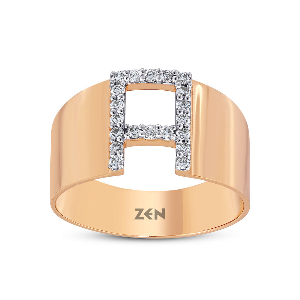 Diamond Initial Ring A