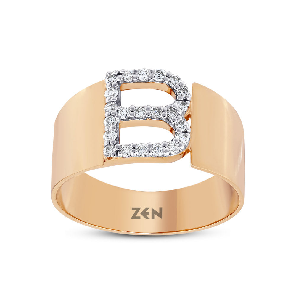 Diamond Initial Ring B