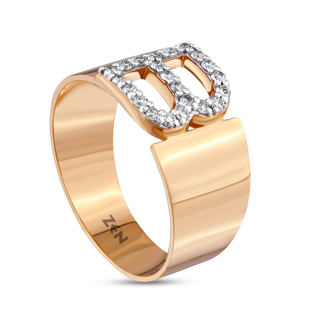Diamond Initial Ring B