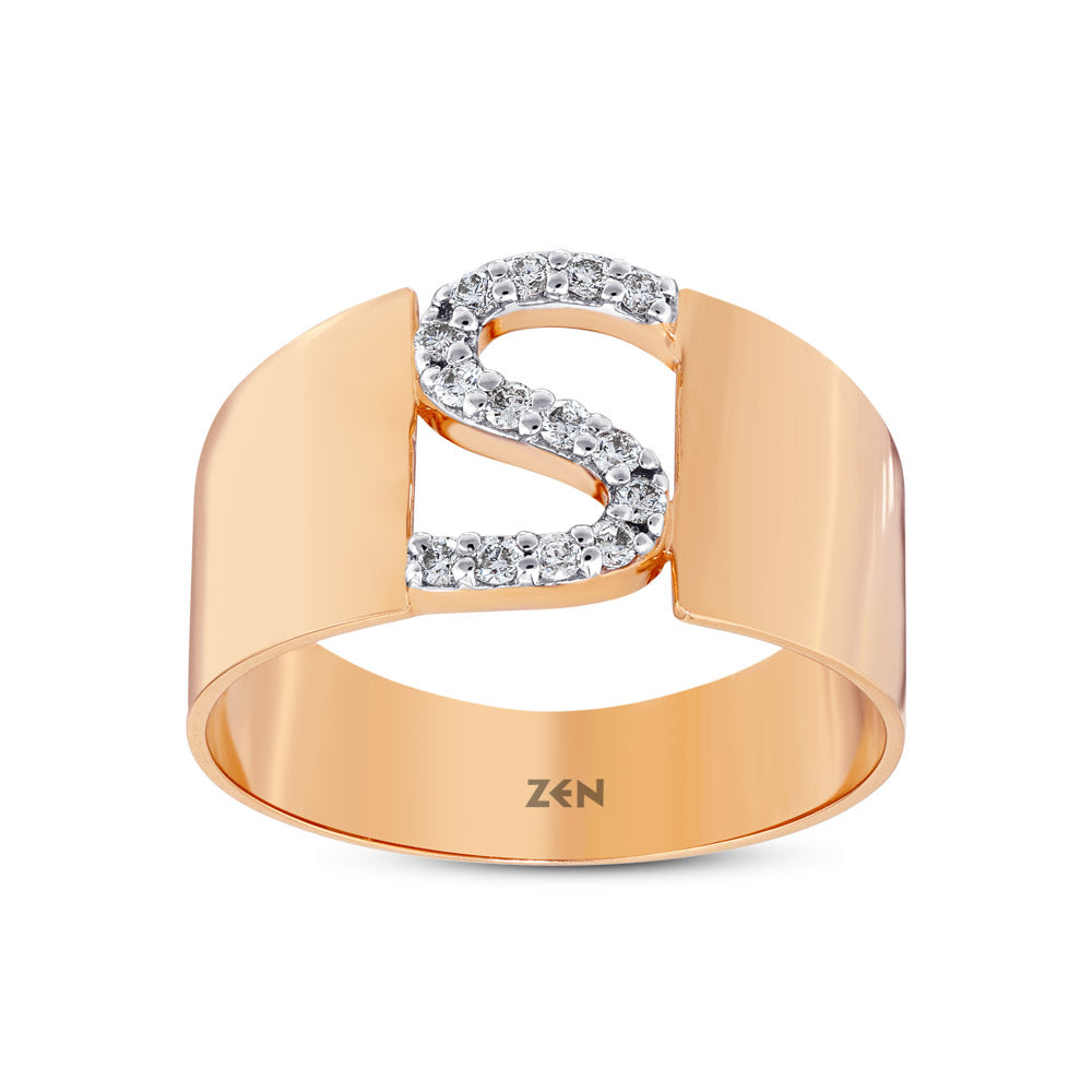 Diamond Initial Ring S