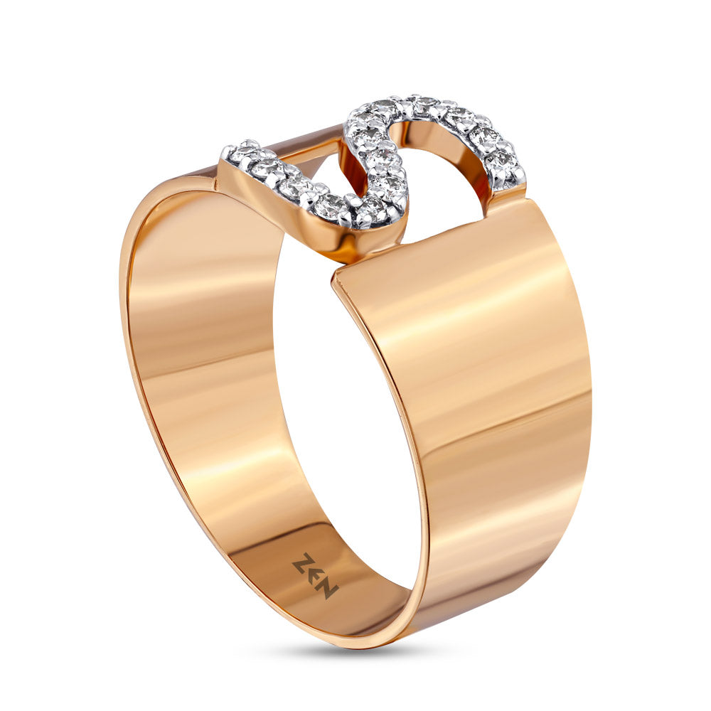 Diamond Initial Ring S