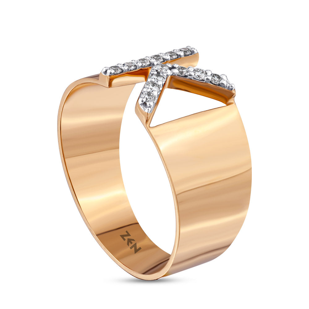 Diamond Initial Ring K