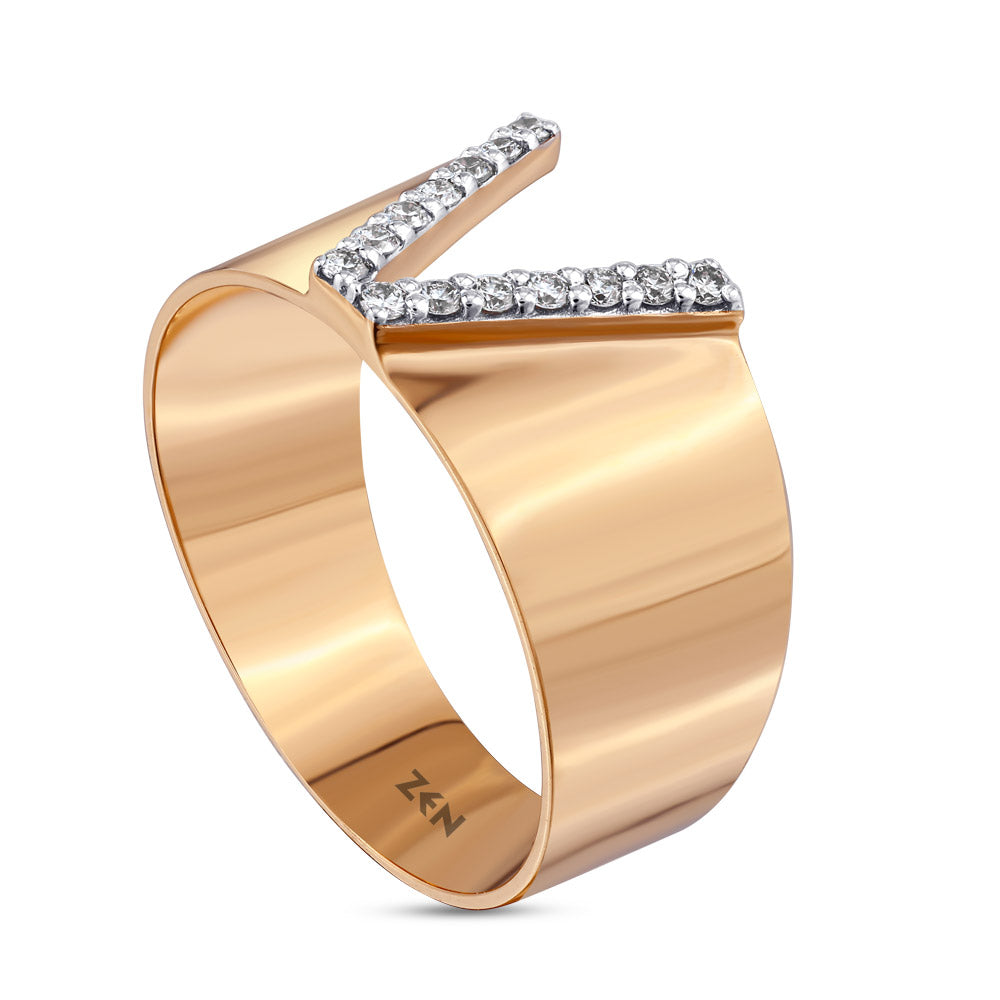 Diamond Initial Ring V