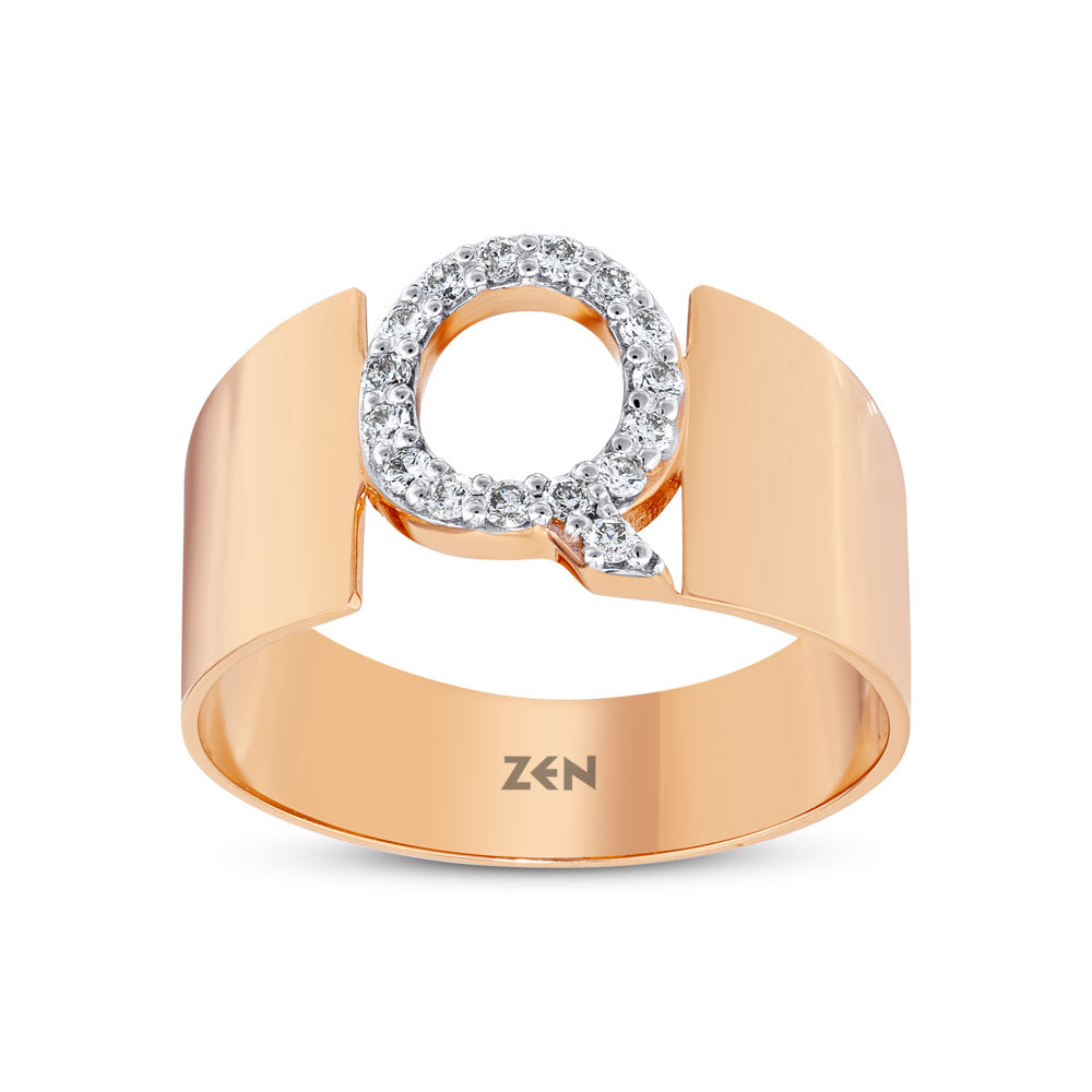 Diamond Initial Ring Q