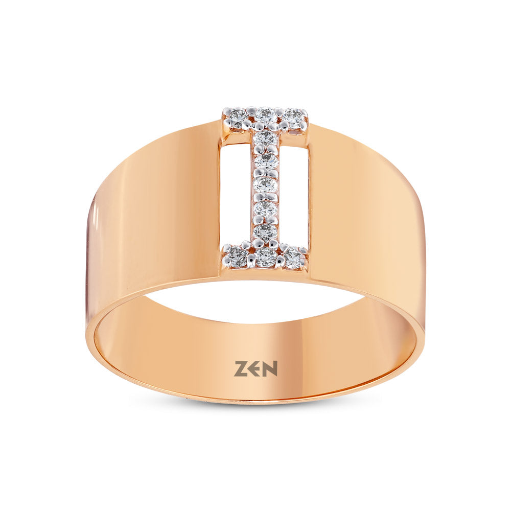 Diamond Initial Ring I