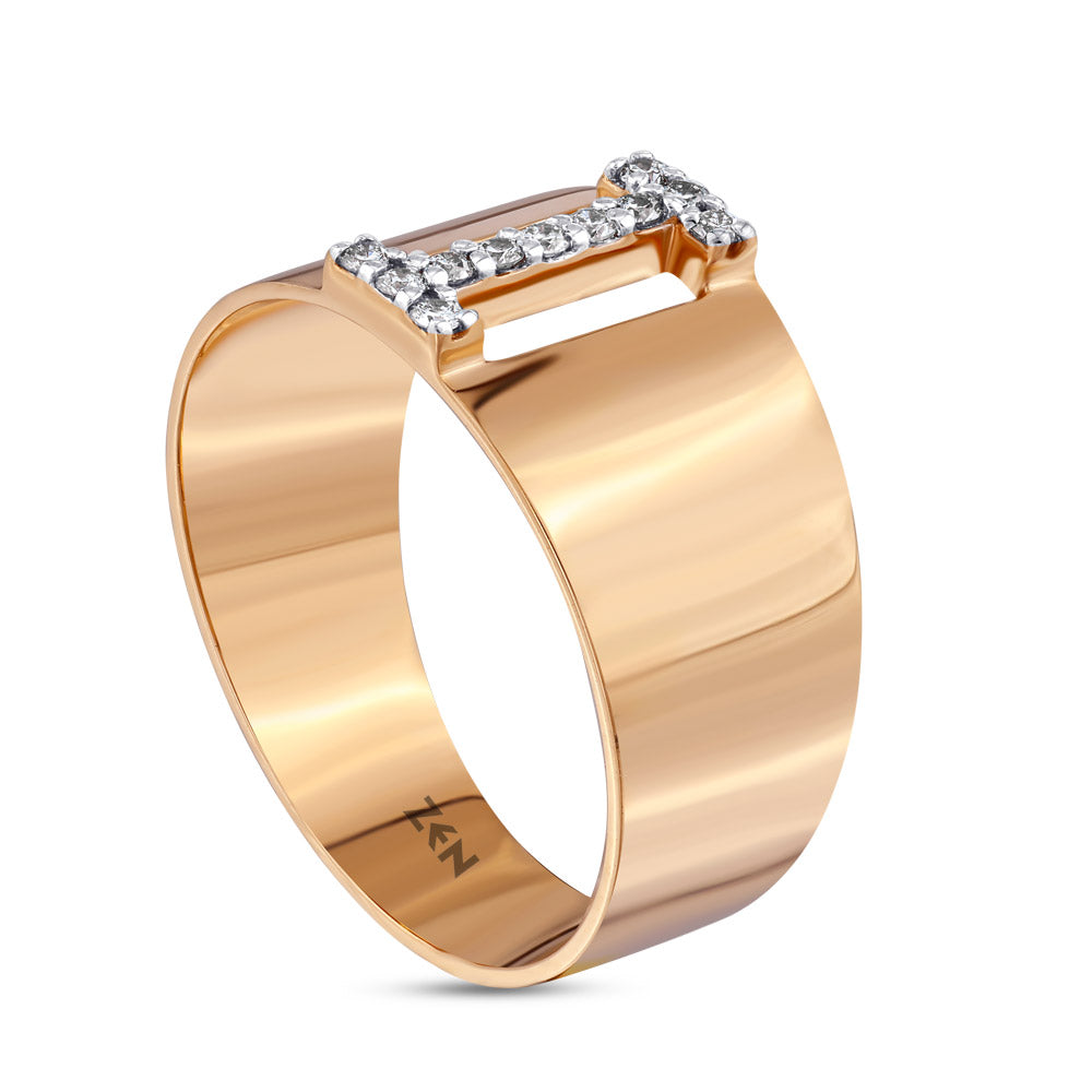 Diamond Initial Ring I