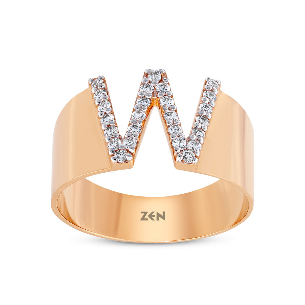 Diamond Initial Ring W