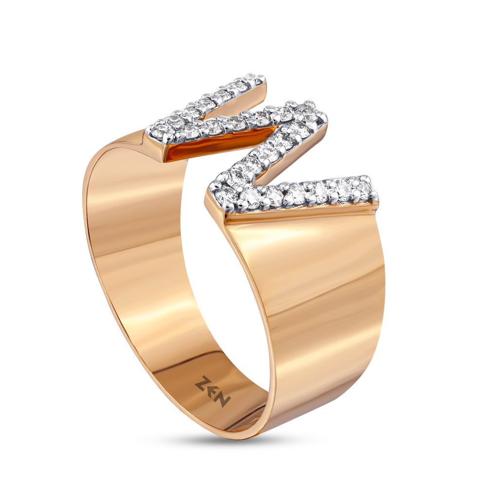 Diamond Initial Ring W