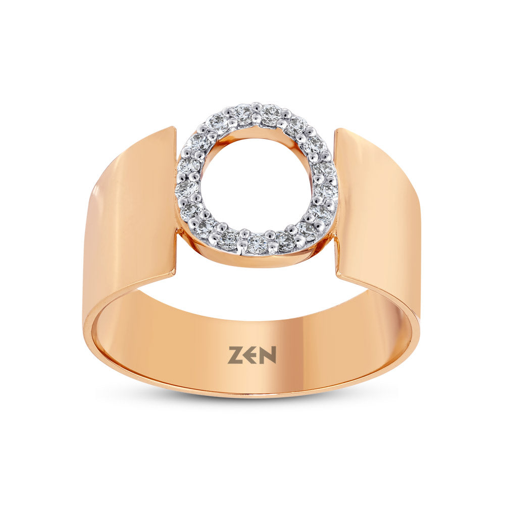Diamond Initial Ring O