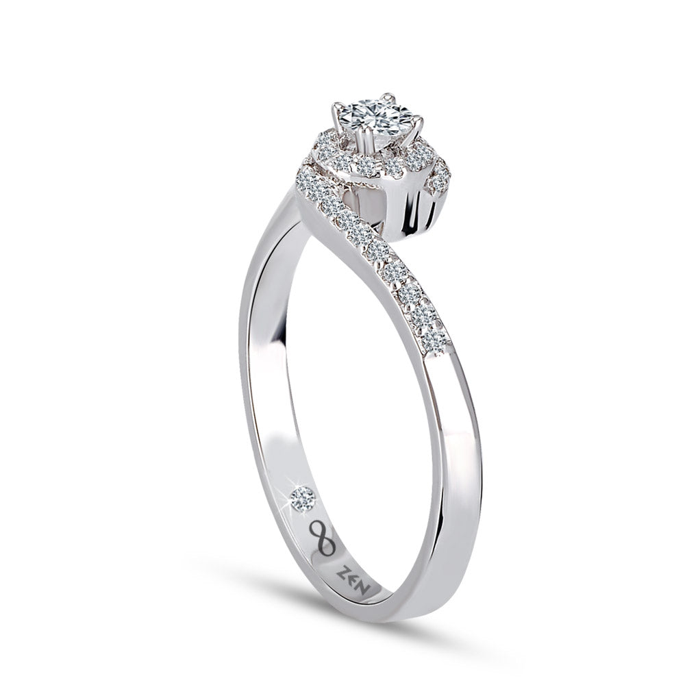 Halo Diamond Engagement Ring