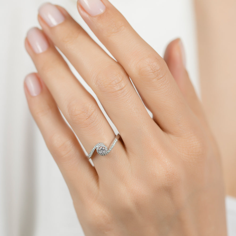 Halo Diamond Engagement Ring