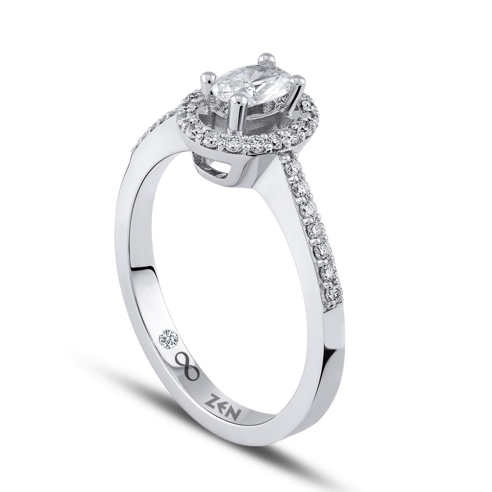 Halo Diamond Engagement Ring