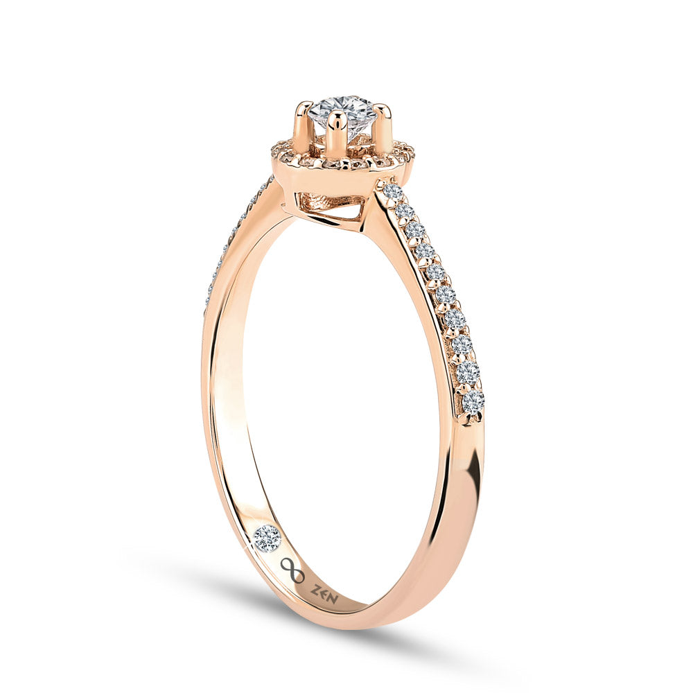 Halo Diamond Engagement Ring