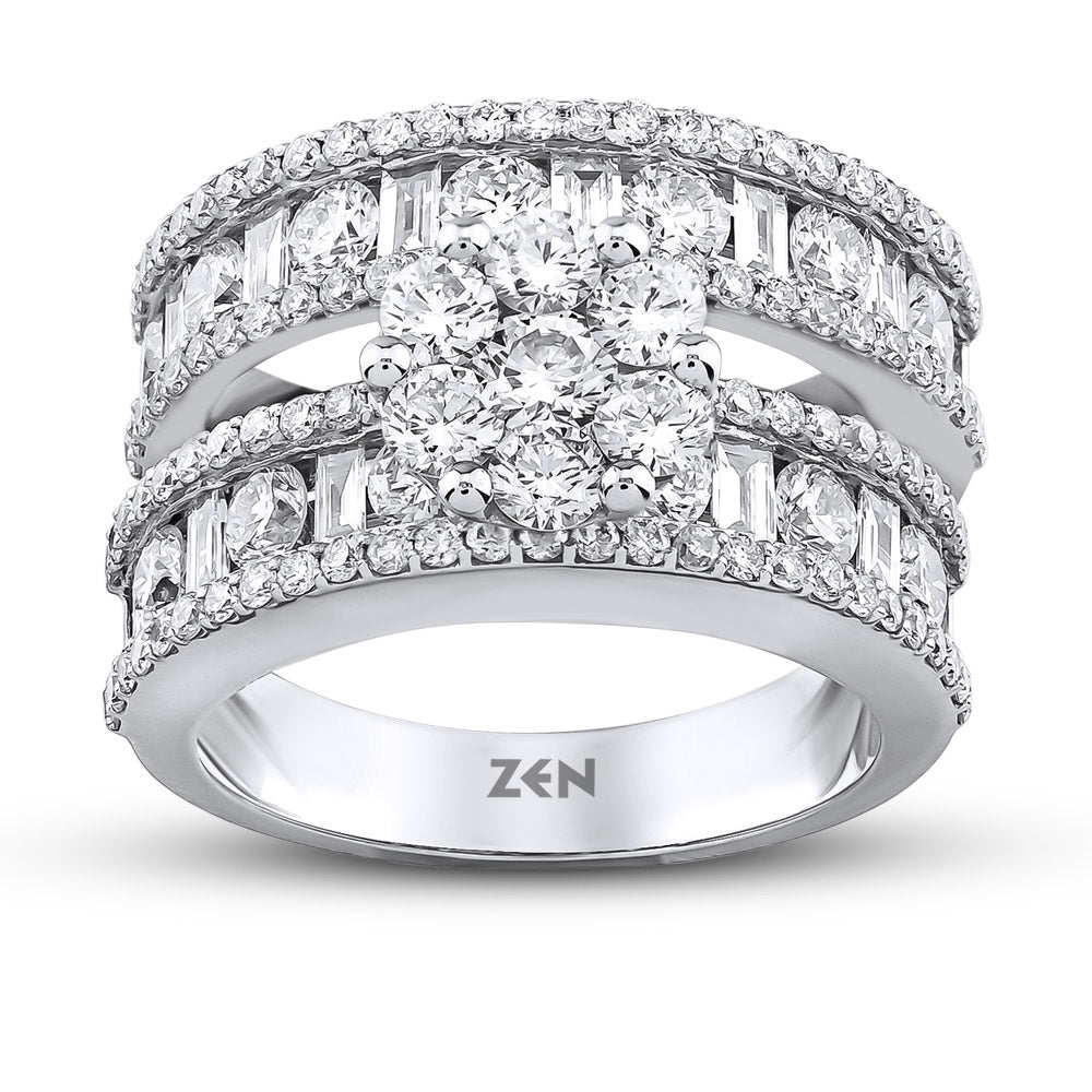 Twins Diamond Engagement Ring