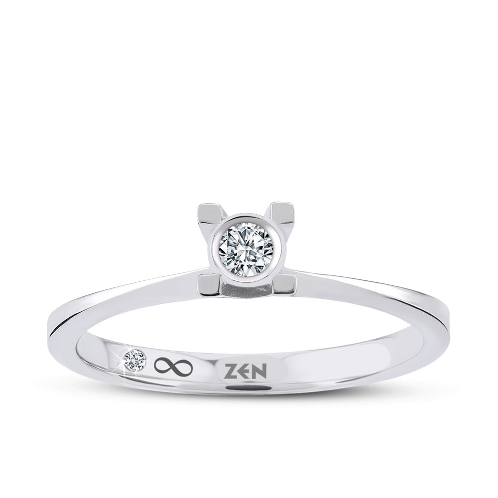 Solitaire Diamond Engagement Ring