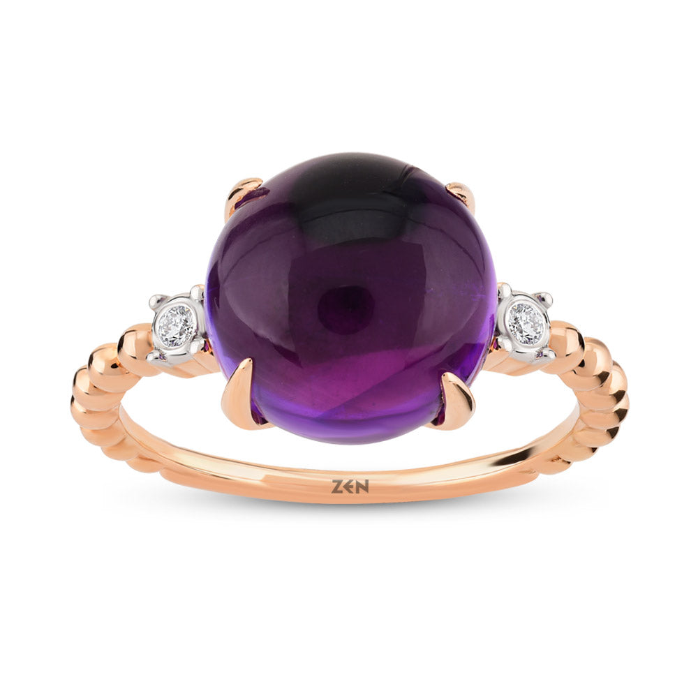 Cabochon Amethyst Ring