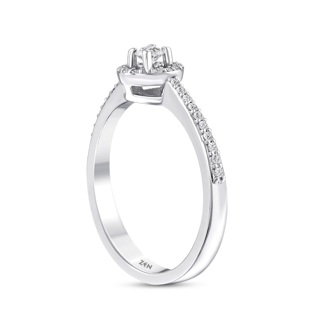 Halo Diamond Engagement Ring
