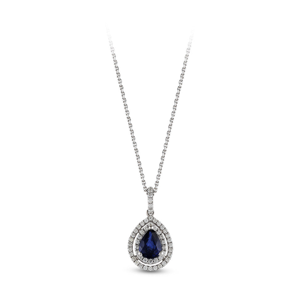 Sapphire Pendant with Chain