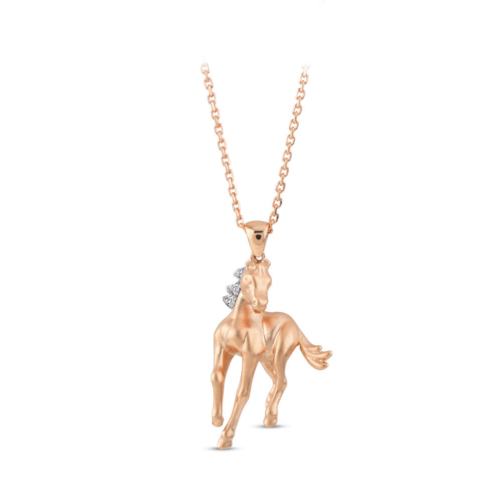 Horse Diamond Necklace