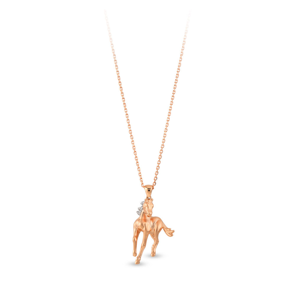Horse Diamond Necklace