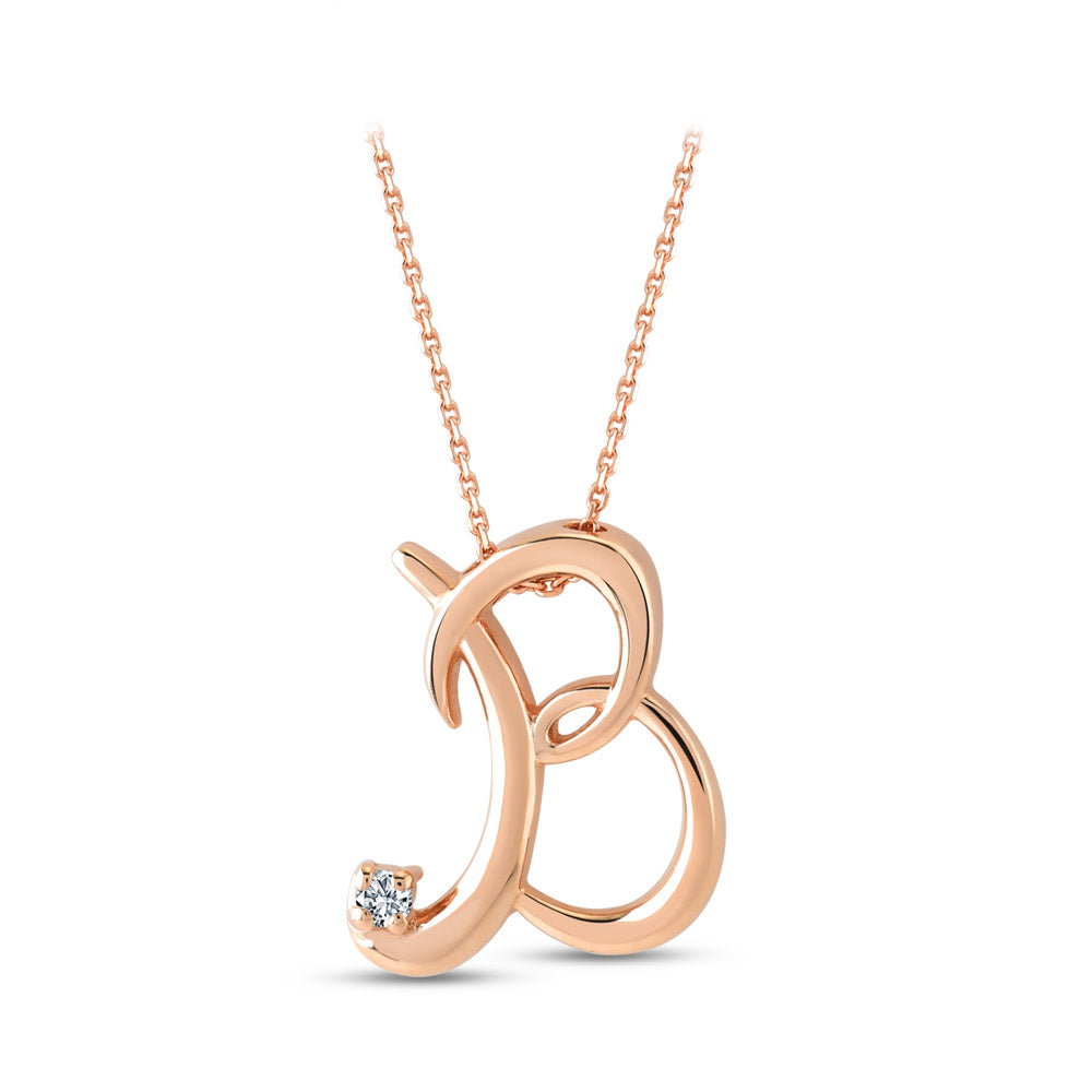 Diamond Initial Necklace B