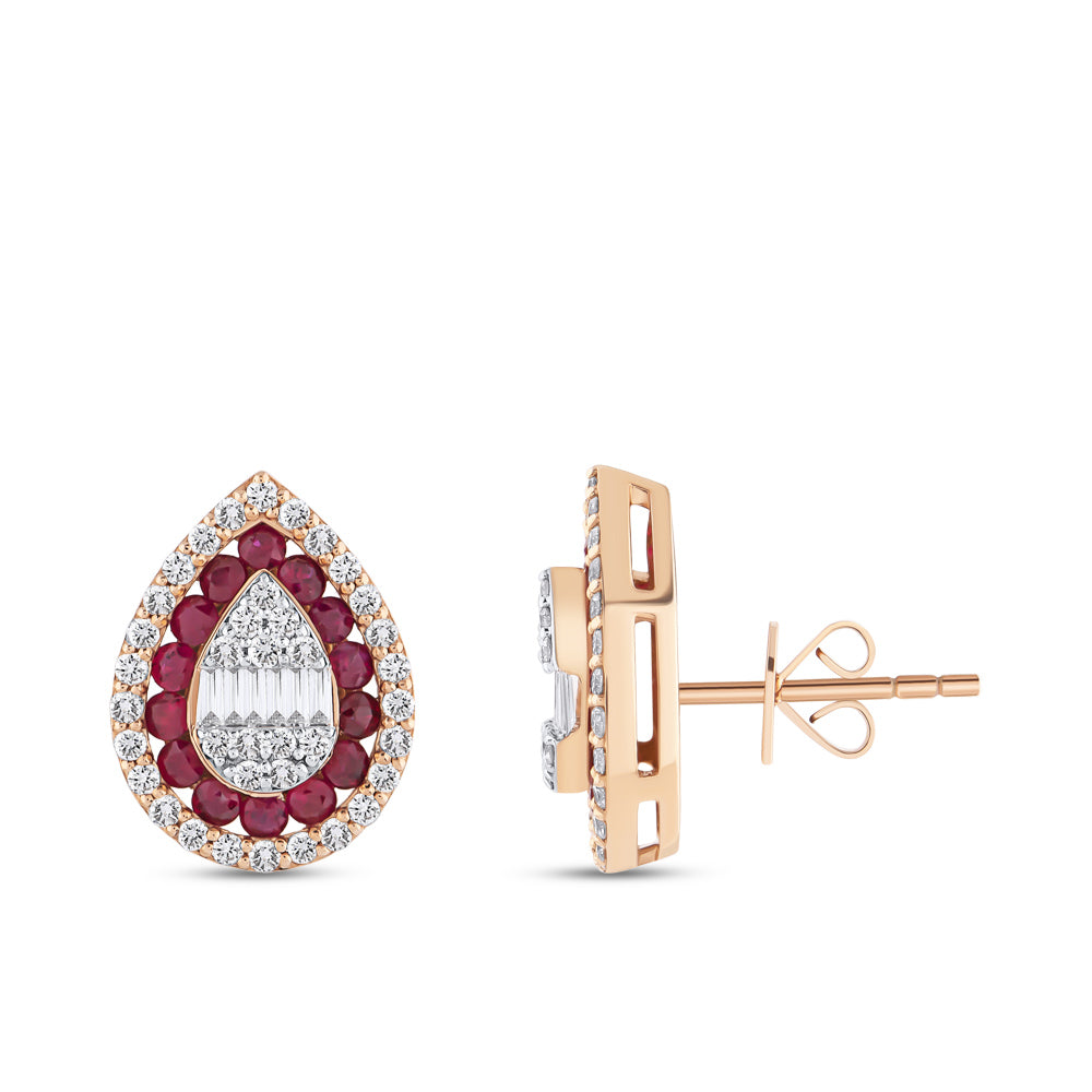 Ruby Stud Earrings