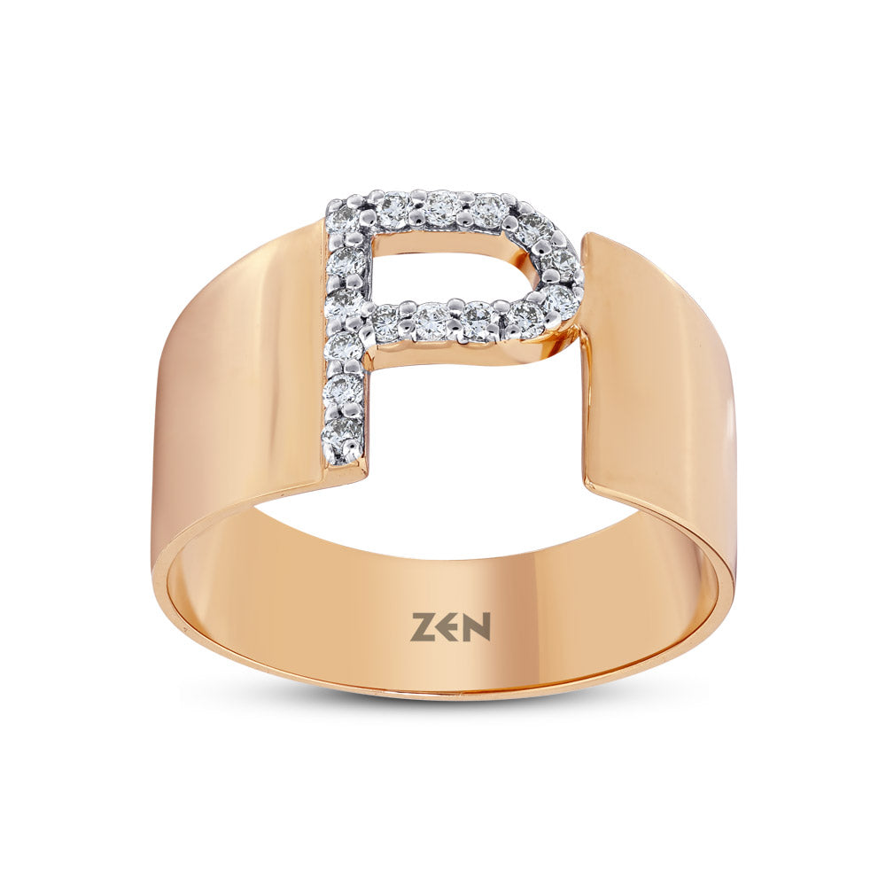 Diamond Initial Ring P