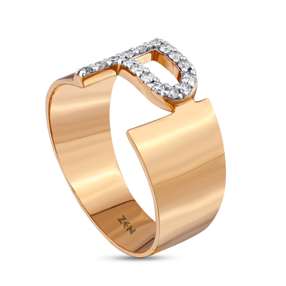 Diamond Initial Ring P