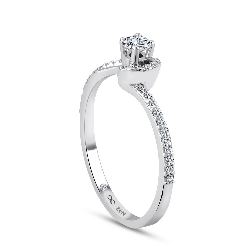 Modern Diamond Engagement Ring
