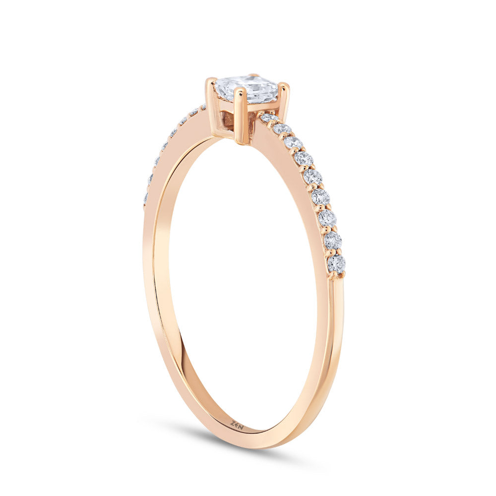 Sidestone Diamond Engagement Ring