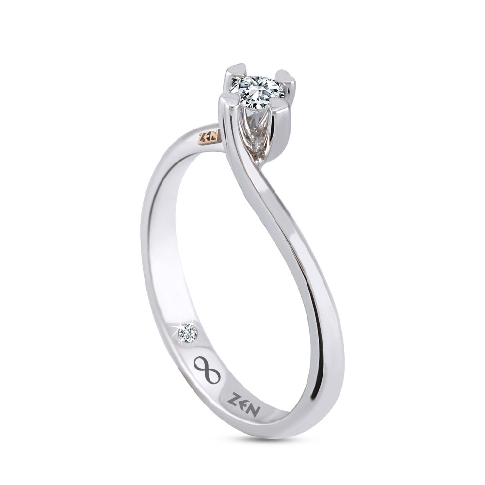 Modern Diamond Engagement Ring