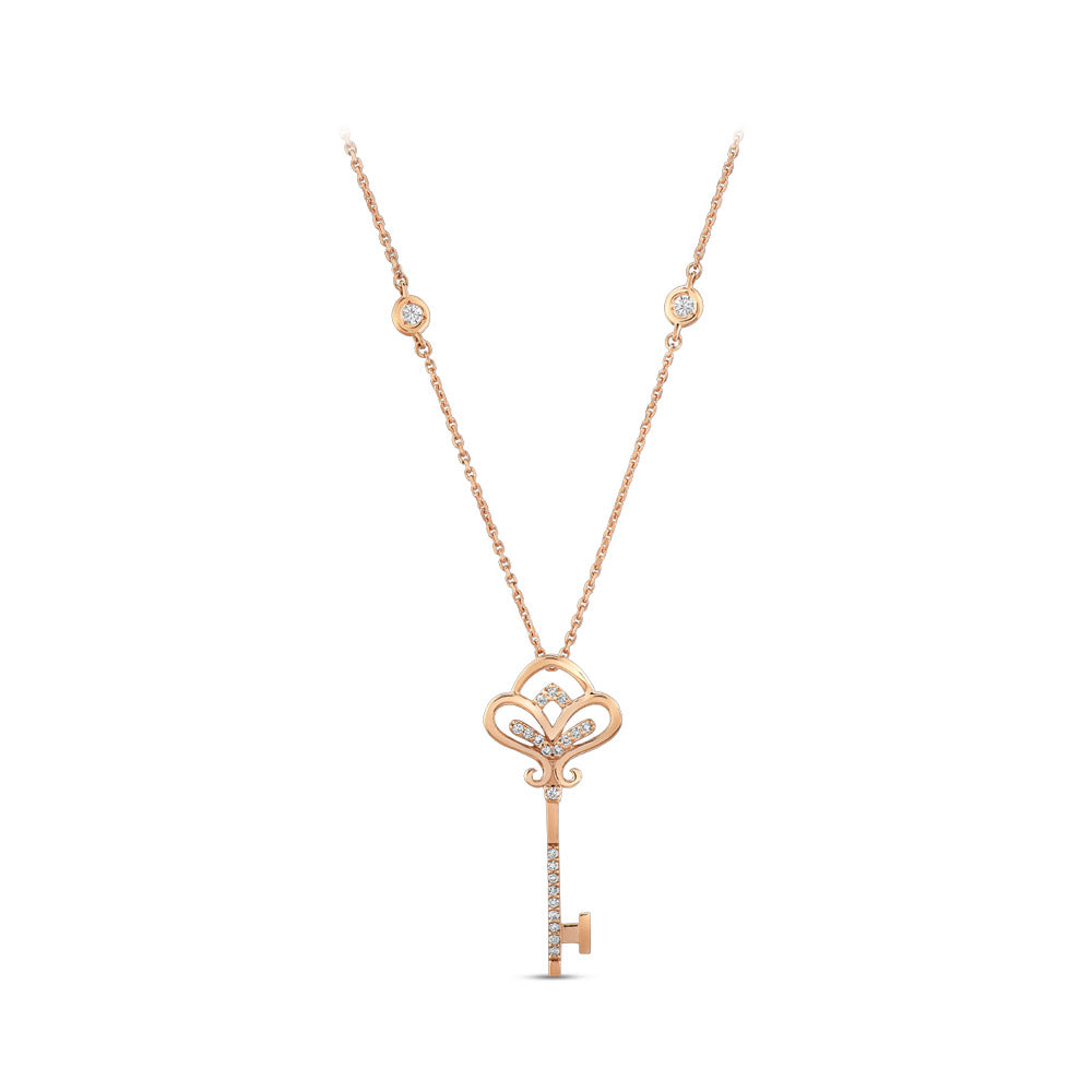 Luck Key Diamond Necklace