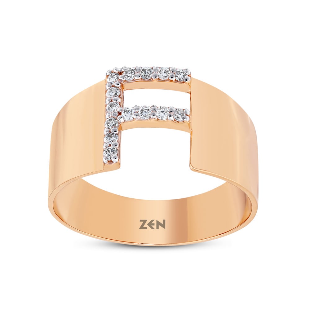 Diamond Initial Ring F