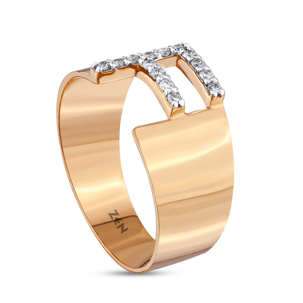 Diamond Initial Ring F