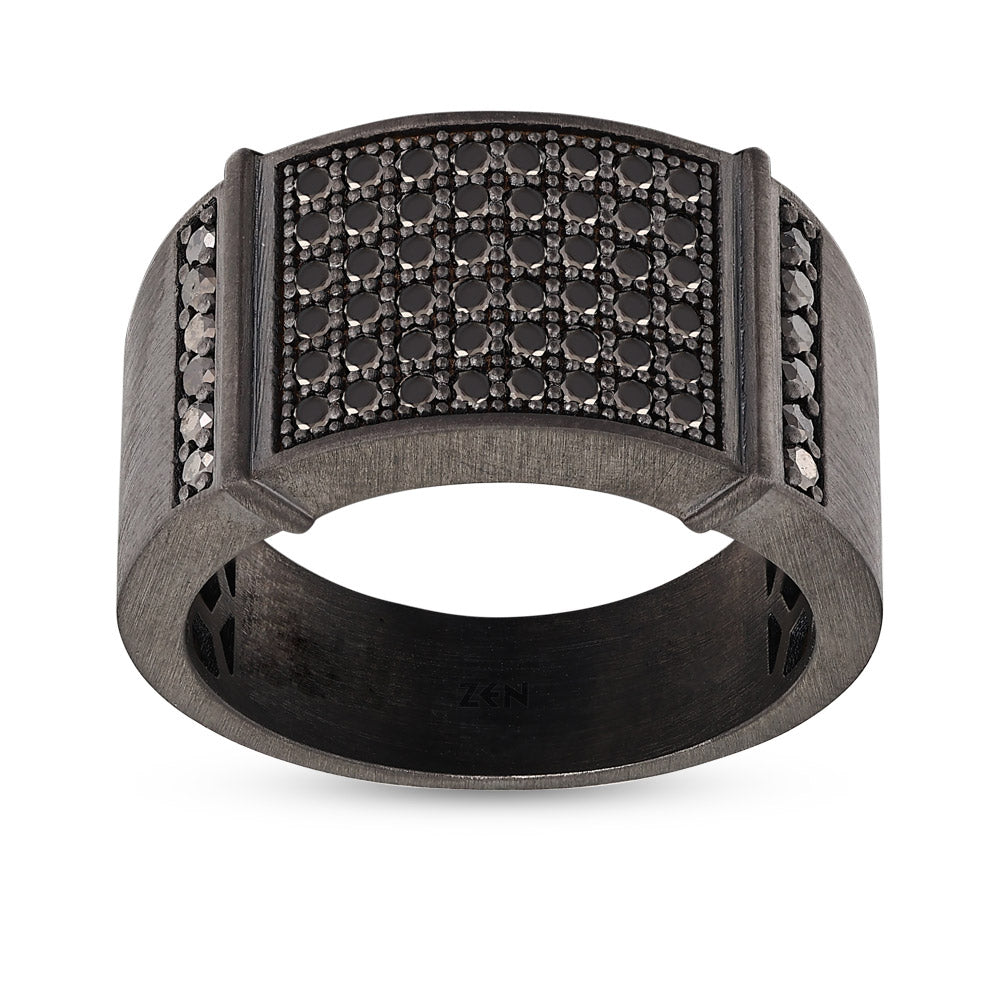 Men Silver Diamond Ring