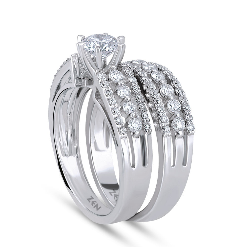 Twins Diamond Engagement Ring