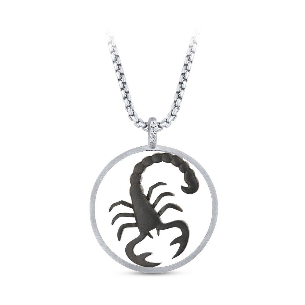 Silver Scorpio Zodiac Necklace