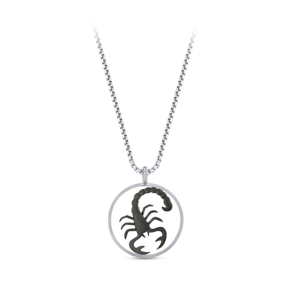 Silver Scorpio Zodiac Necklace